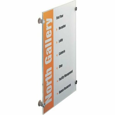 DURABLE OFFICE PRODUCTS Wall Signs, Interior, Acrylic, 8-1/4inx7/8inx11-3/4in, Clear DBL482519